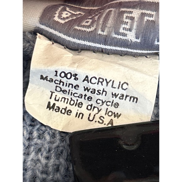 Vintage Arielle Heart Knit Sweater Made USA Cottagecore Cozy Winter 90s - Picture 5 of 5